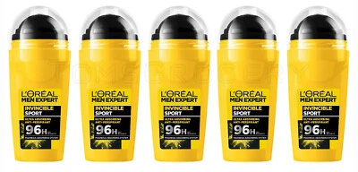 5 L'OREAL MEN EXPERT Invincible Sport XXL Roll On 96h Anti-Perspirant Deodorants - Image 1 of 4