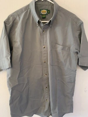 Camisa Cabelas Poliéster Algodón Manga Larga Abotonada Para Hombre Talla Mediana RN56835 Foto 1 de 4