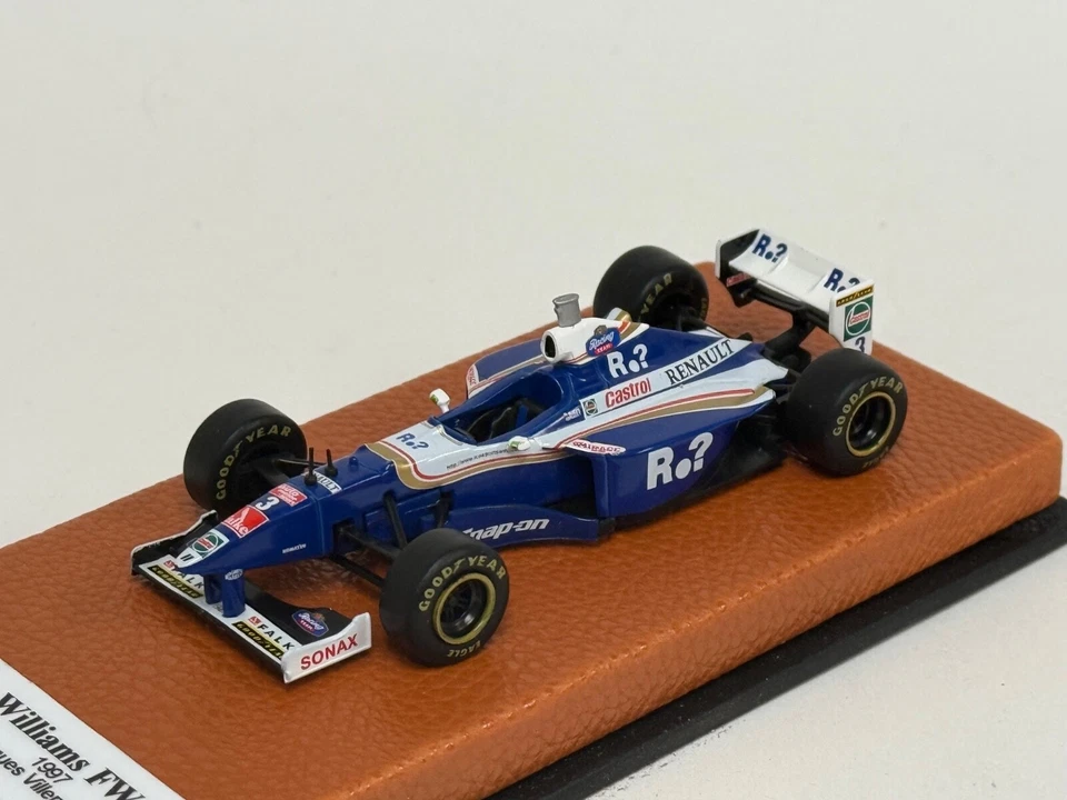 1/43 Williams FW19 de 1997 temporada F1 Jacque Villeneuve base de cuero JPN215 Foto 1 de 4
