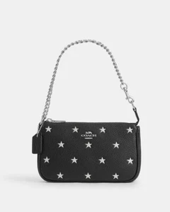 Coach Cw409 Nolita 19 in pelle di ciottolo con stampa stella nero multi Cw409 nuovo con etichette - Foto 1 di 5