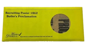 Rekrutierungsplakat 1862 Butlers Proklamation auf antikem Pergamentpapier - Bild 1 von 2