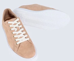 BNIB RALPH LAUREN ANGELINE SUEDE LOGO TRAINERS SIZE UK 6 £129 - Picture 1 of 11