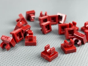 Neu dunkelrote LEGO Fliese modifiziert 1 x 1 mit offenem O Clip 15712 (x20) - Bild 1 von 7