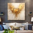 Golden Wings Oil painting Handmade Large Gold Foil Canvas Art  For Home Decor