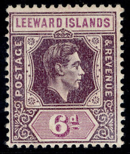 LEEWARD ISLANDS GVI SG109b, 6d purple & deep magenta, M MINT. Cat £18.