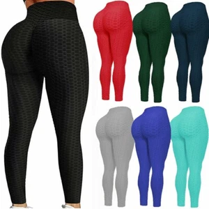 Women Anti-Cellulite Yoga Pants Push Up Gym Fitness Leggings Sports Trousers UK - Picture 1 of 34