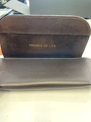 GIORGIO ARMANI Frames of Life Sunglasses Case Brown Leather - Image 1 of 3
