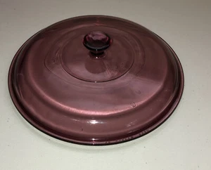 Pyrex 624C Visions Replacement Lid Only Cranberry/ 8.75" OD, 8.25" Rim - Picture 1 of 4