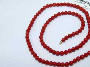Collana di Corallo Rosso e Oro in 18 kt da 750 giallo per Donna Coral gemstone - Imagen 1 de 3