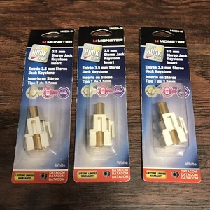 Monster 3.5mm Stereo Jack Keystone Insert (Lot of 3 Packs) 140259-00 - Picture 1 of 4