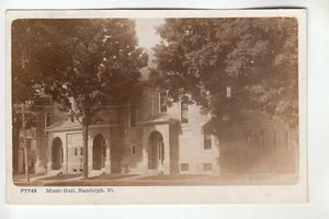 Postal de fotografía real Underwood Music Hall Randolph de colección - Imagen 1 de 1