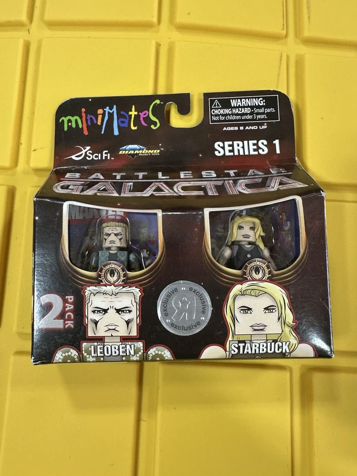 Battlestar Galactica Serie 1 Minimates Paquete de 2: Leoben y Starbuck H58 Foto 1 de 2