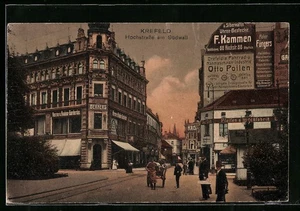 Ansichtskarte Krefeld, Hochstrasse am Südwall 1918  - Picture 1 of 2