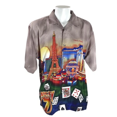Tarjetas de dados Malibu Dreams Shirt Las Vegas Skyline XL Hotels Foto 1 de 4