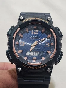 Casio Tough Solar schwarz/roségold Ana-Digi Sportuhr, 5 Alarme, AQ-S810W - Bild 1 von 6