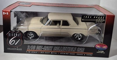 1964 Dodge 330 426 Hemi Highway 61 Diecast 1:18 Car - Light Beige - Image 1 of 4