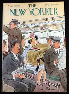 The New Yorker Magazine 19. September 1942 WWII Cover Mehrfarbdruck von H H Hokinson - Bild 1 von 3