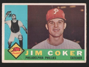 1960 Topps Baseball #438a - Jim Coker RC, VAR - Philadelphia Phillies 60-091 - Imagen 1 de 2