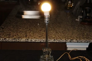 Vintage Kristall Boudoir geätzte Tischlampe 13,5 cm hoch - Bild 1 von 14