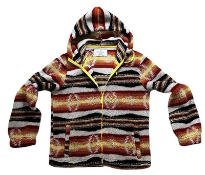Chaqueta para mujer EMPYRE con capucha Baja Southwestern cremallera completa sherpa azteca talla M Foto 1 de 4