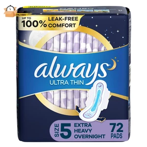 Almohadillas ultrafinas extra pesadas para pasar la noche con alas, tamaño 5, embalaje original extra pesado - Imagen 1 de 12