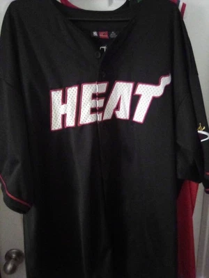 Lebron James #6 Miami Heat Size 4xl Majestic NBA Baseball Black Jersey - Image 1 of 4