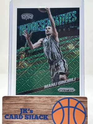 2014-15 Panini Prizm Manu Ginóbili Representantes Mojo Verde Prizm/25 #13 Foto 1 de 4