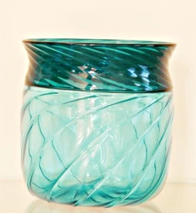 VENINI Art Glass Murano Vase Signed 1998 8.5" x 8.5" Hand Made in Italy - Picture 1 of 2