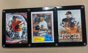 JUSTIN VERLANDER 3 CARD PLAQUE HOUSTON ASTROS DETROIT TIGERS - Picture 1 of 1