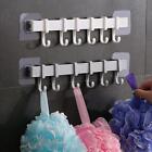 Non-marking Hook Wall Suction Plastic Six-row Hook For Kitchen Bathroom Lot L7