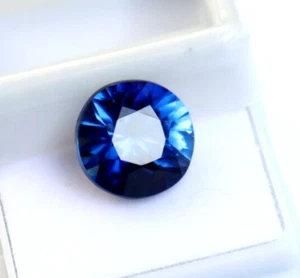Natural Blue Tanzanite 7.60 CT CERTIFIED Round Cut Loose Gemstone Best Offer - Picture 1 of 8