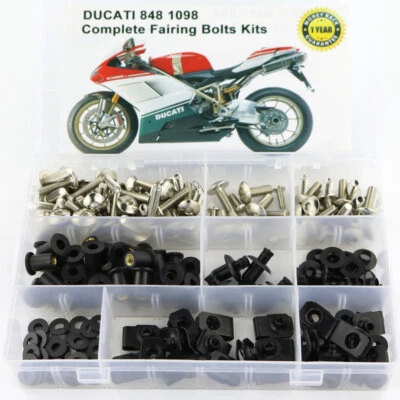 Complete Fairing Bolts Bodywork Screws Kit Steel Fit For Ducati 848 1098 Silver - Изображение 1 из 4