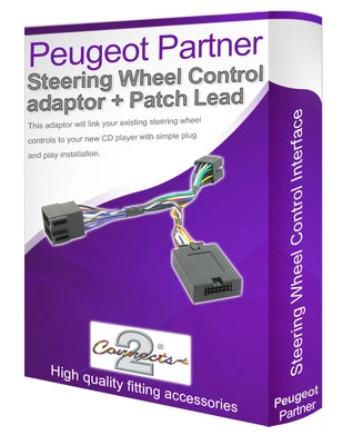 Peugeot Partner Voiture Stéréo Câble,Brancher Votre Direction Roue Tige - Photo 1/2