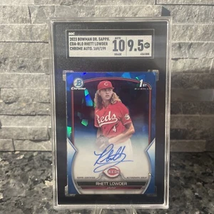 2023 Bowman Draft Sapphire Rhett Lowder Rookie Auto /199 SGC 9.5 /10   - Picture 1 of 2