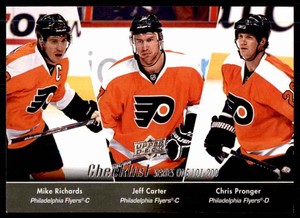 2010-11 Upper Deck Mike Richards, Jeff Carter,Chris Pronger #200
