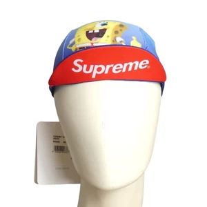 SUPREME X SPONGE BOB- Blue Print Cycling Cap, One Size - Picture 1 of 6