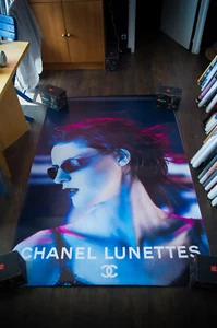 CHANEL SUNGLASSES B Large French Bus Vintage Advertising Fashion Poster Original - Picture 1 of 7
