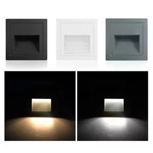 1-12Pcs LED Wall Stair Night Recessed Light Patio Step Garden Walkway Lamp IP65 - Picture 1 of 20