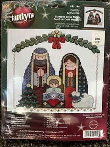 Christmas Nativity Cross Stitch Kit Janlynn 12" x 12" NEW SEALED: Fun Project - Picture 1 of 2