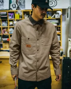 VOLCOM Debasser Long Sleeve Shirt BUTTON UP WORKSHIRT MEN'S SIZE 2XL XXL NEW - Picture 1 of 6