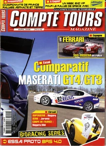 COMPTE TOURS n°219 04/2008 WRC MEXIQUE MASERATI GT3/GT4 PROTO BRS FERRARI 360 - Imagen 1 de 1
