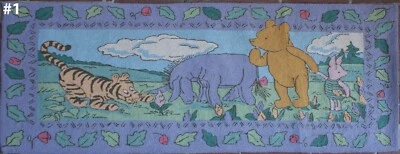 RARE! COURISTAN HAND HOOKED WOOL DISNEY'S CLASSIC POOH 30" X 66" AREA RUG - Image 1 of 4