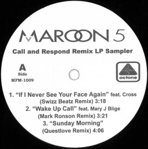 12" MAROON 5 Call And Respond: Remix LP Sampler MFM1009PROMO Octone JAPAN Vinyl - Picture 1 of 1