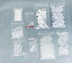 Assorted Luer Accessory Kit Adapters, Clamps, and Seals Total of 450 Pieces - Picture 1 of 9