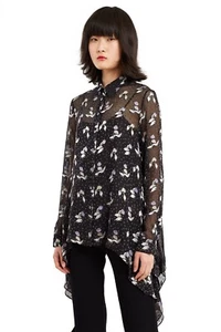 NWT $350 Opening Ceremony Gestures Burnout floral Blouse S17AAH12087 sz 0 - Imagen 1 de 7