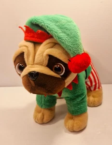 Keel Toys Pugsley the Pug Plush Toy 26cm Christmas Outfit Soft Cuddly - Bild 1 von 7