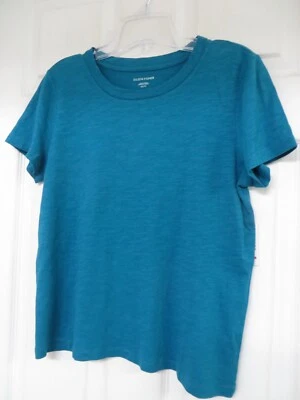 NWOT Eileen Fisher Organic Cotton  Jersey Stretch Cap sleeve Teal  T-Shirt XS - Image 1 of 4