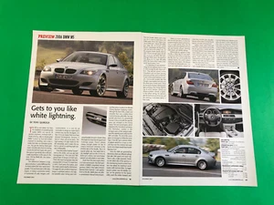 2006 BMW M5 2 PAGE ROAD TEST PRINT ARTICLE AD ADVERTISEMENT PRINTED - Bild 1 von 1