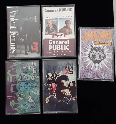 Five Cassette Lot INXS Violent Femmes Swamp Zombies Jesus Jones General Public - Image 1 of 2