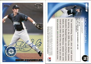 Nick Franklin Signed 2010 Topps Pro Debut #79 Card AZL Mariners Auto AU